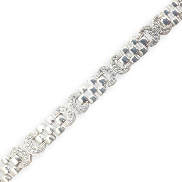 925 Sterling Silver Gents Bracelet with Elegant Design